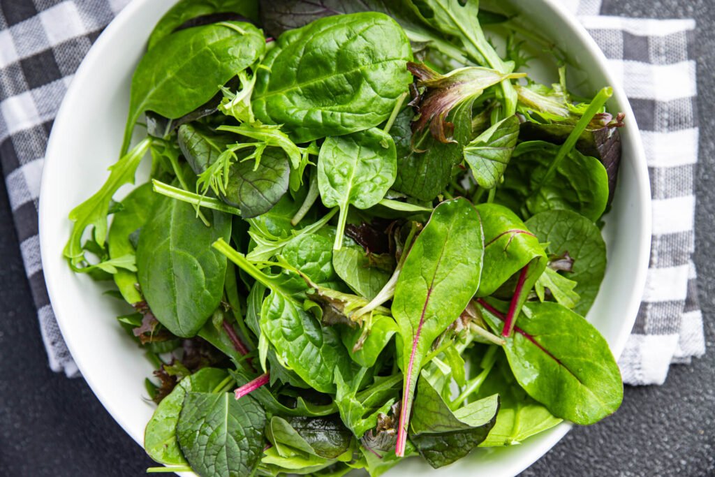 green salad leaves fresh mix 