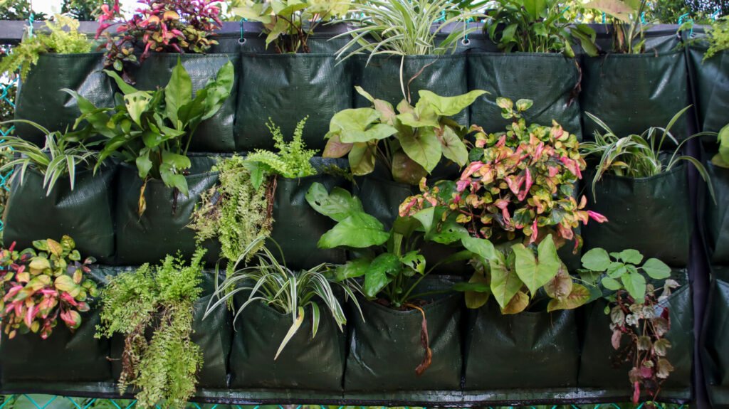 Vertical garden bag or wall planter bag for wall planting, fence or any other vertical.