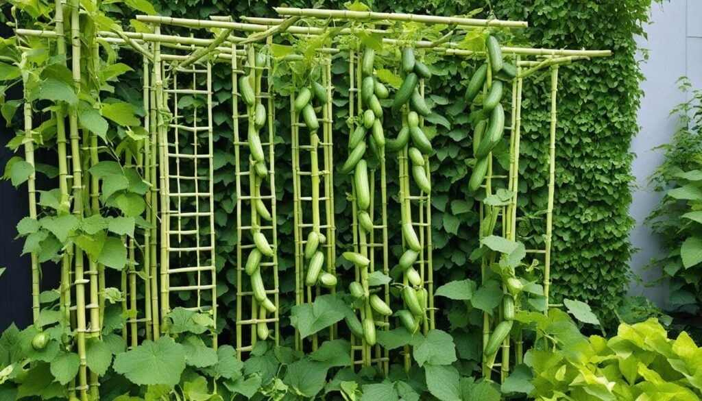 Trellis made from bamboo