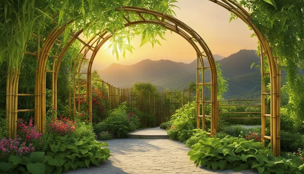 Arch Trellis made from bamboo