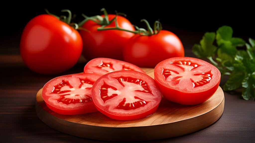 Tomatoes and slice of tomato